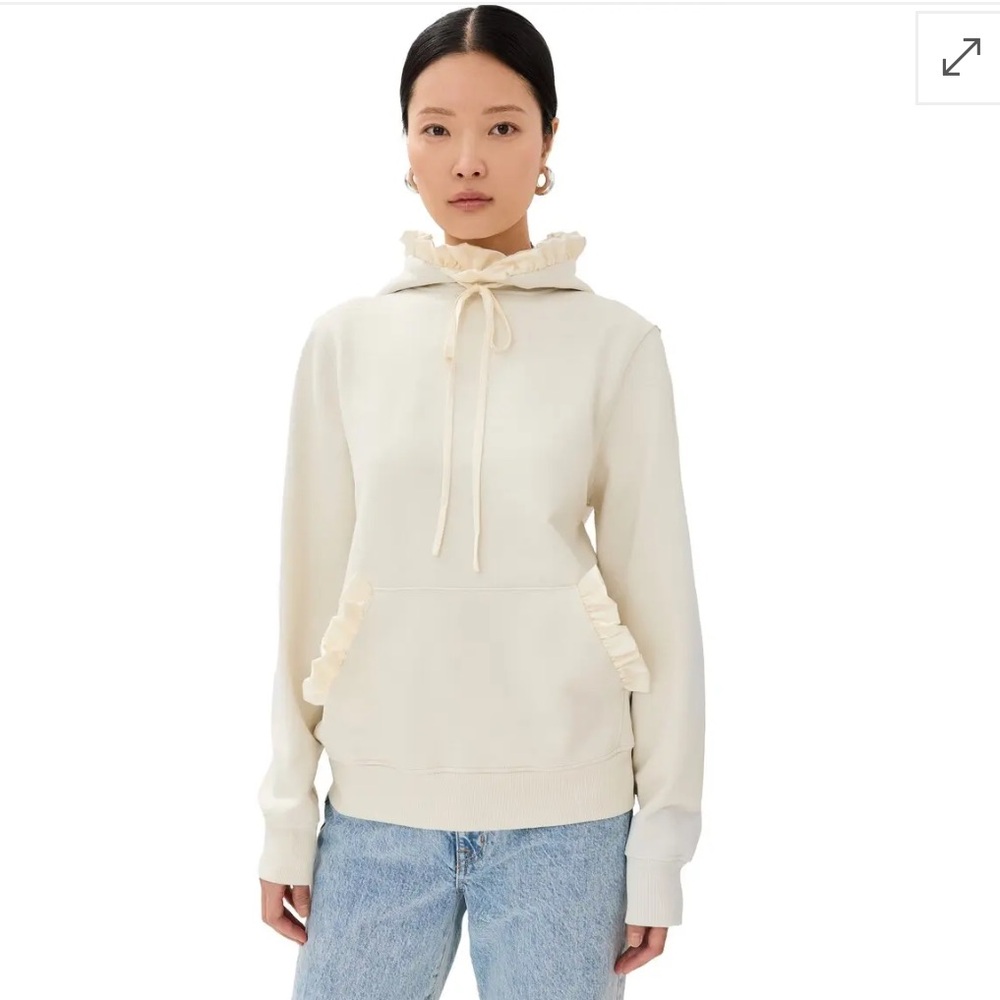 Tanner Fletcher Kit Cream Ruffle Hoodie size small